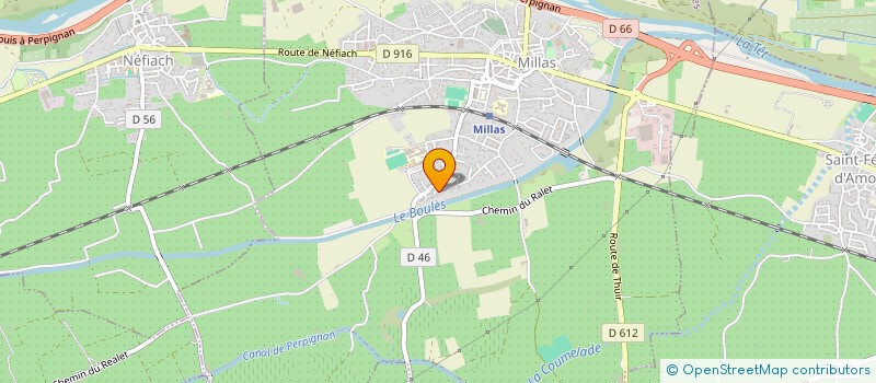 localisation de l'entreprise LAUVALVIMAT  MILLAS