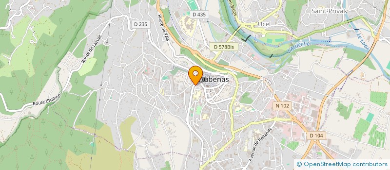 localisation de l'entreprise LAUVANE RESTAURATION à AUBENAS