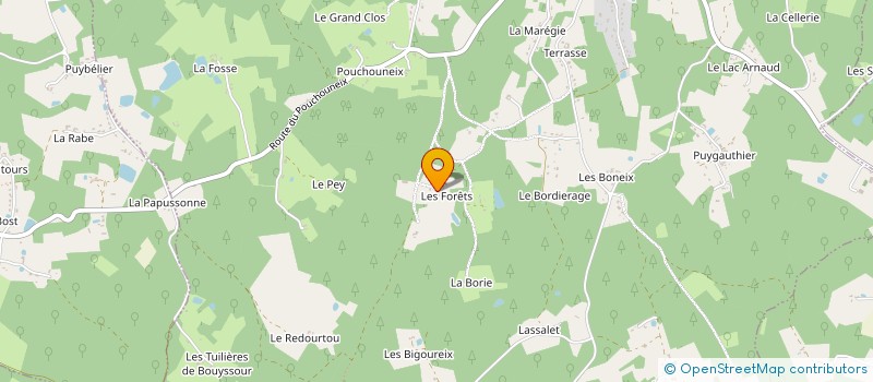 localisation de l'entreprise LAUZEILLE à SANILHAC