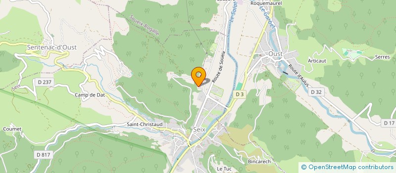 localisation de l'entreprise LAUZERE à SEIX