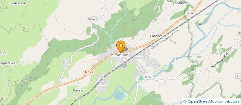 localisation de l'entreprise LAUZET ALIMENTATION à THIEZAC