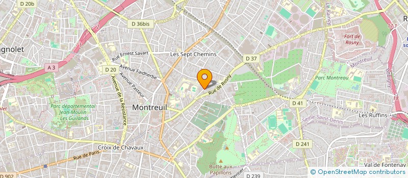 localisation de l'entreprise LAVA à MONTREUIL