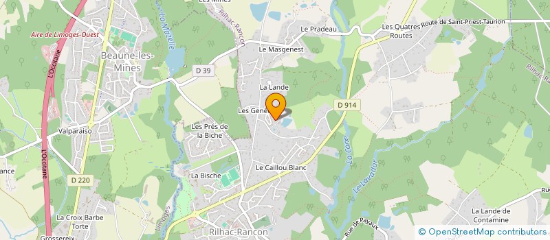 localisation de l'entreprise LAVAGE ARMAND DUTREIX à RILHAC-RANCON