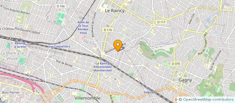 localisation de l'entreprise LAVAGE- AUTO. CLAIRE à LE RAINCY
