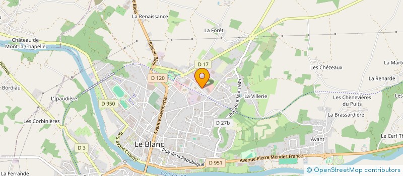 localisation de l'entreprise LAVAGE BLANCOIS à LE BLANC