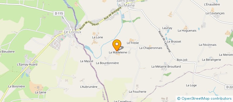 localisation de l'entreprise LAVAGE LANDIVYSIEN  ST MARS SUR LA FUTAIE