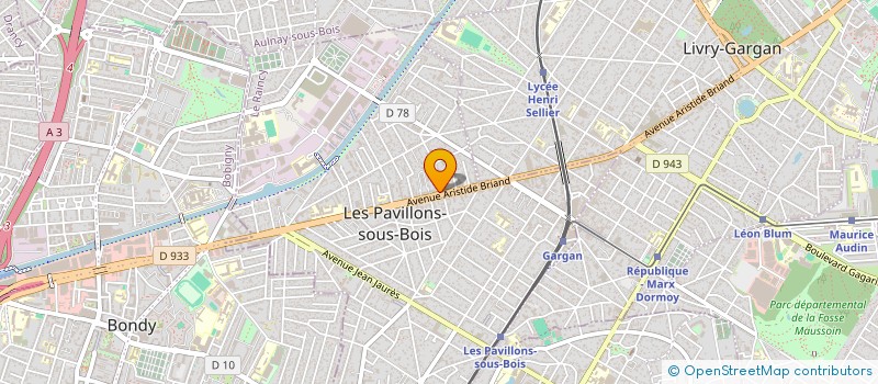 localisation de l'entreprise LAVAL BATIMENT à LES PAVILLONS-SOUS-BOIS