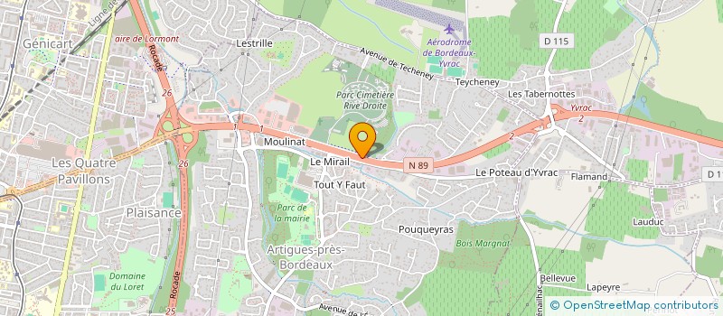 localisation de l'entreprise LAVAL-PAPAS  ARTIGUES-PRES-BORDEAUX