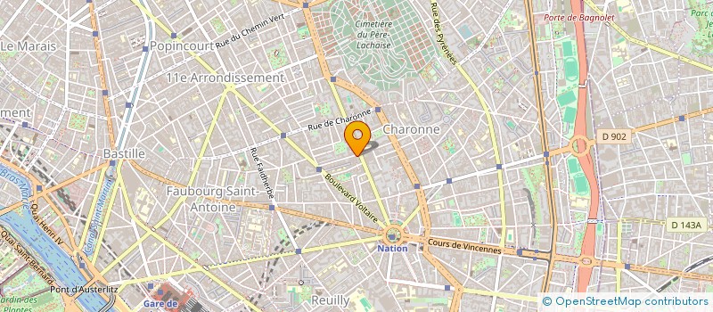 localisation de l'entreprise LAVALLEE ENGINEERING.  PARIS