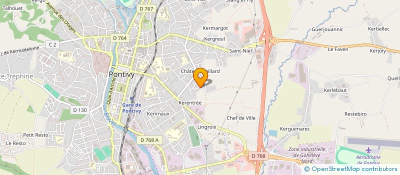 localisation de l'entreprise LAVANANT QUILLERE à PONTIVY