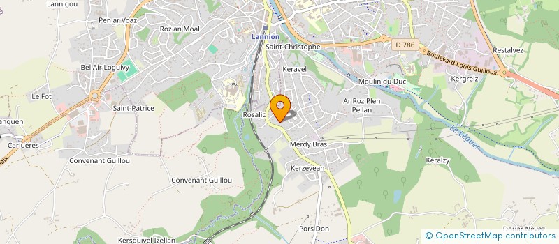 localisation de l'entreprise LAVANDIER LE POUL  PLOUBEZRE