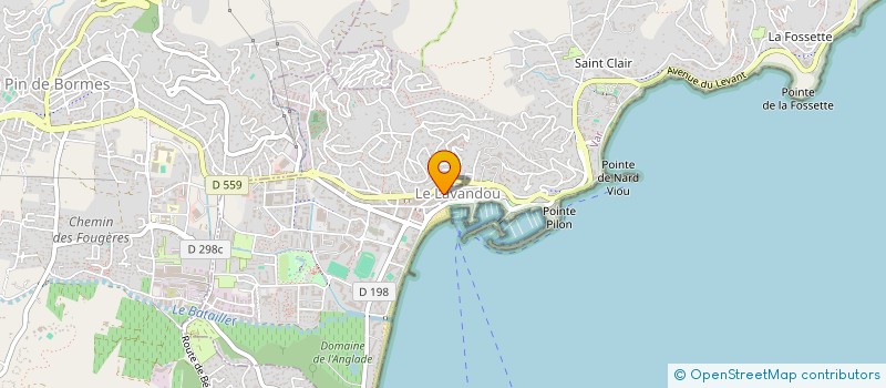 localisation de l'entreprise LAVANDOU ACCASTILLAGE à LE LAVANDOU
