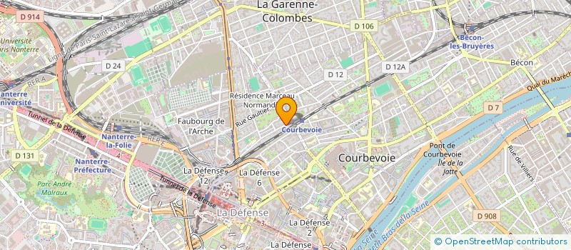 localisation de l'entreprise LAVANDOU PHILBERT à COURBEVOIE