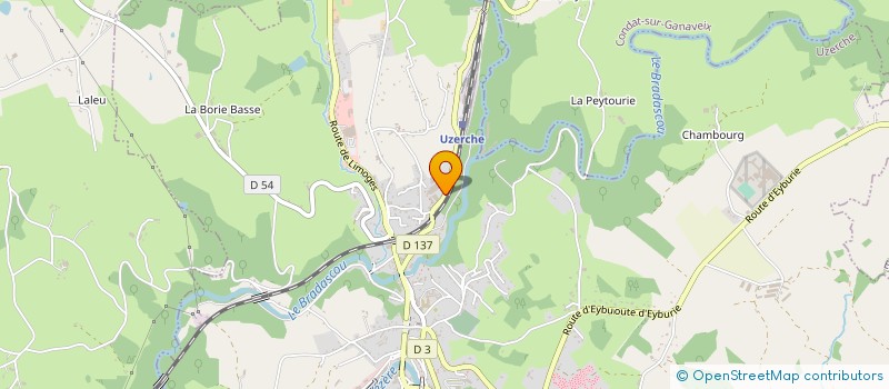 localisation de l'entreprise LAVAUD ET CIE à UZERCHE