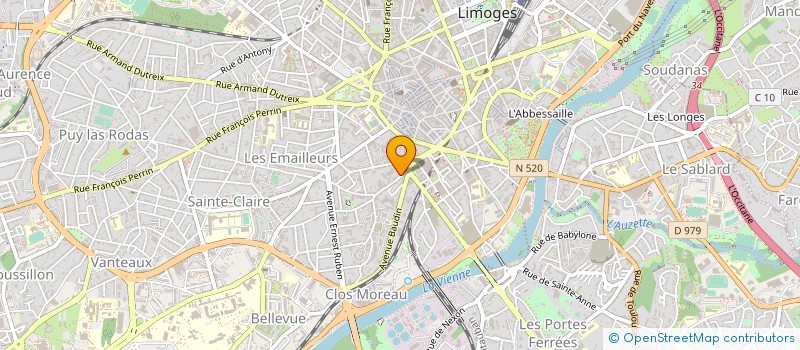 localisation de l'entreprise LAVAURS DIFFUSION à LIMOGES