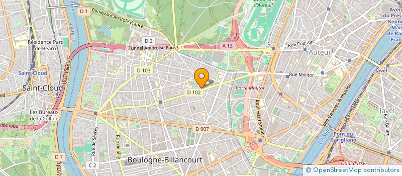 localisation de l'entreprise LAVE ET THERMALE à BOULOGNE-BILLANCOURT