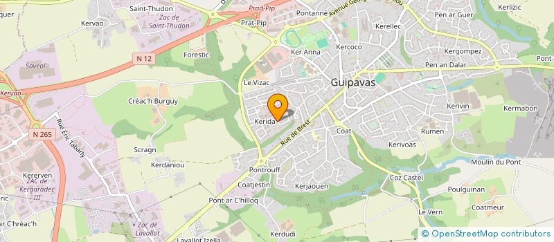 localisation de l'entreprise LAVENANT  GUIPAVAS