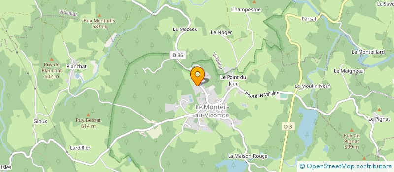 localisation de l'entreprise LAVERGNE à SAINT-MARTIN-CHATEAU