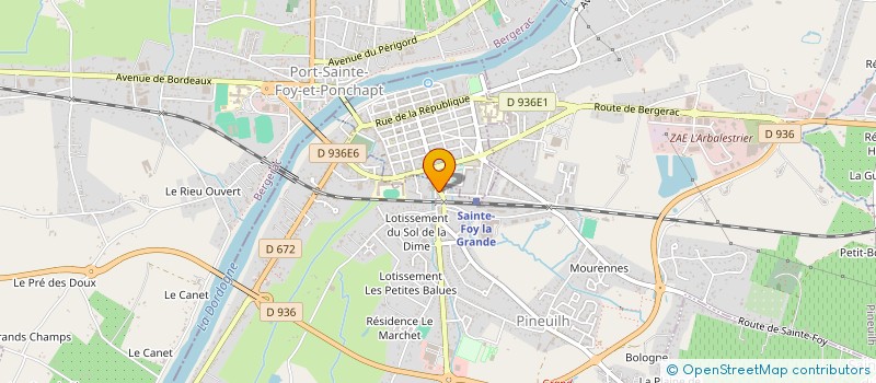 localisation de l'entreprise LAVERGNE FUNERAIRES  PINEUILH