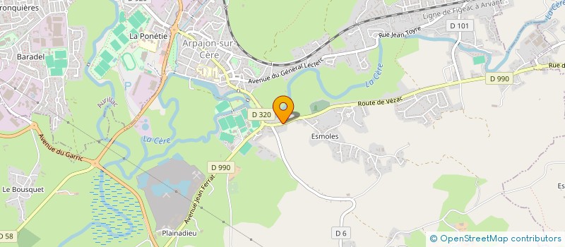 localisation de l'entreprise LAVERGNE GUIBAL à ARPAJON-SUR-CERE