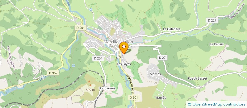localisation de l'entreprise LAVERGNE ROGER à MARCILLAC-VALLON