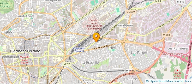 localisation de l'entreprise LAVERIE 63 à CLERMONT-FERRAND