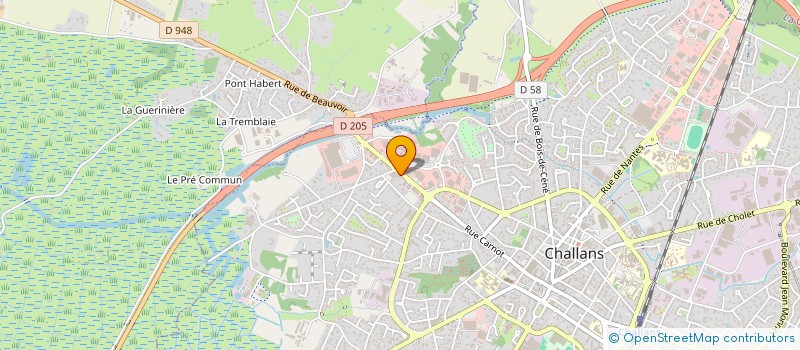 localisation de l'entreprise LAVERIE 85 à CHALLANS