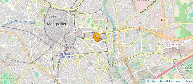 localisation de l'entreprise LAVERIE ANTIGONE à MONTPELLIER