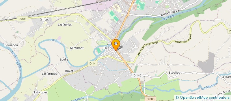 localisation de l'entreprise LAVERIE AUTOMATIQUE à BRETENOUX