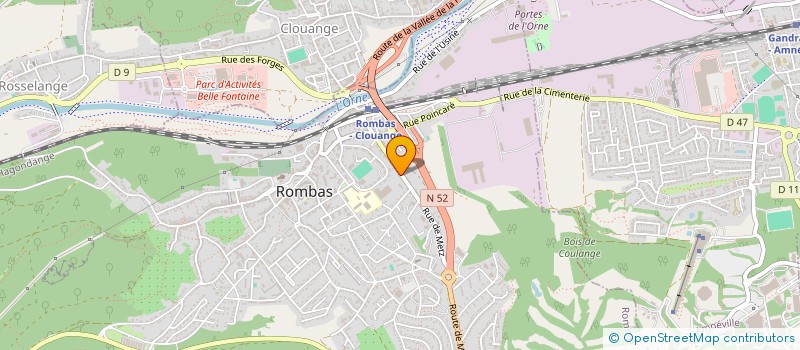 localisation de l'entreprise LAVERIE AUTOMATIQUE AW  ROMBAS