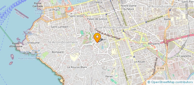 localisation de l'entreprise LAVERIE AUTOMATIQUE MARSEILLE VAUBAN à MARSEILLE