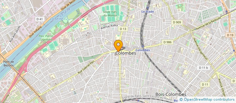 localisation de l'entreprise LAVERIE BLANCHE COLOMBE à COLOMBES