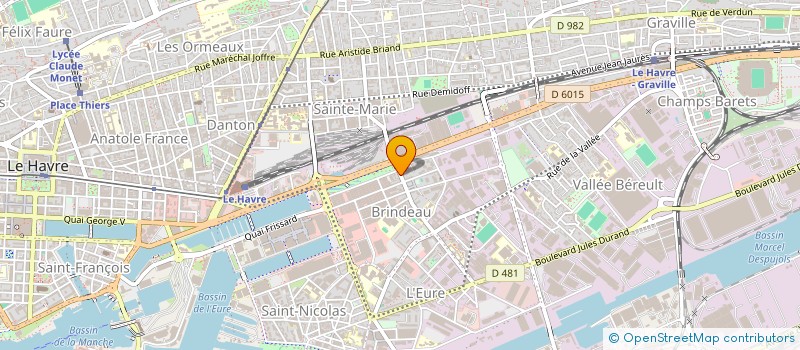 localisation de l'entreprise LAVERIE BRINDEAU à LE HAVRE