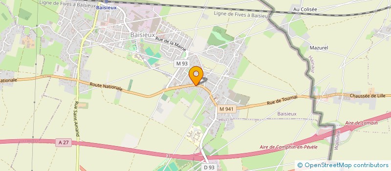 localisation de l'entreprise LAVERIE DE BAISIEUX à BAISIEUX