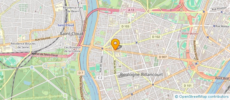 localisation de l'entreprise LAVERIE DE BOULOGNE à BOULOGNE-BILLANCOURT