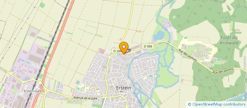 localisation de l'entreprise LAVERIE DE LA PORTE DU RIED  ERSTEIN