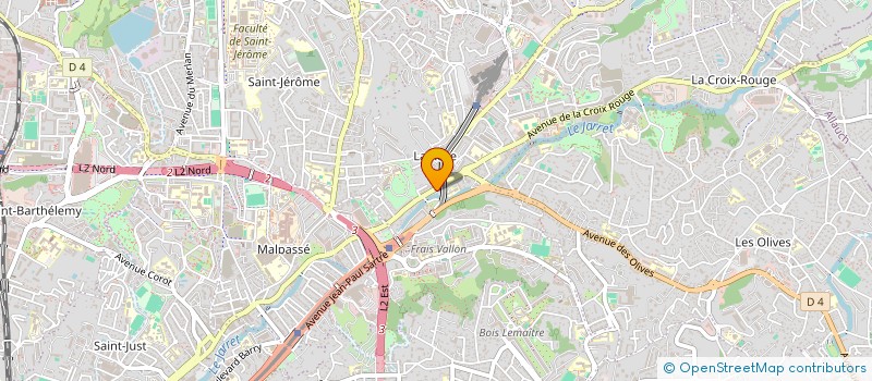 localisation de l'entreprise LAVERIE DE LA ROSE  MARSEILLE