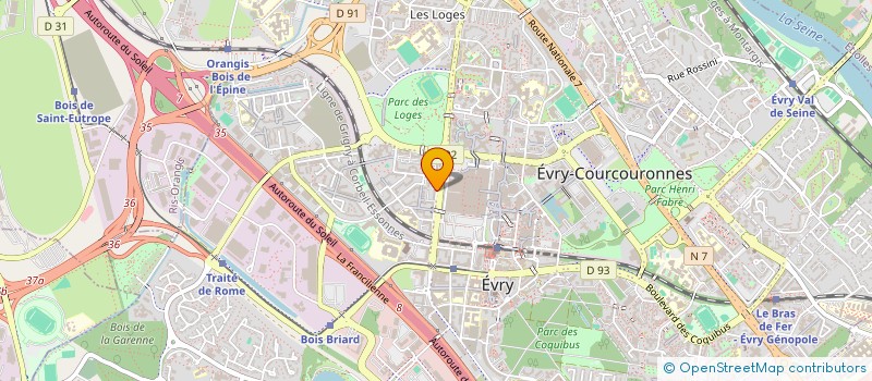 localisation de l'entreprise LAVERIE DES CHAMPS ELYSEES à EVRY-COURCOURONNES