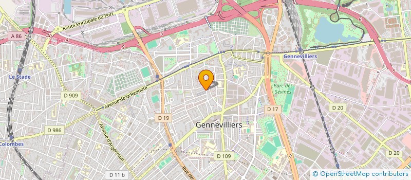 localisation de l'entreprise LAVERIE DES CHEVRINS  GENNEVILLIERS