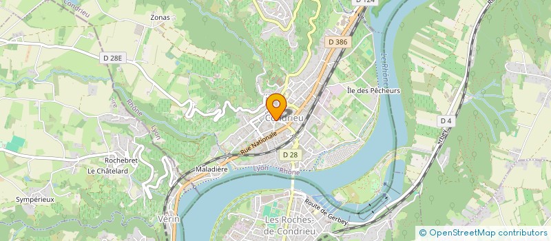 localisation de l'entreprise LAVERIE DES COTEAUX à CONDRIEU