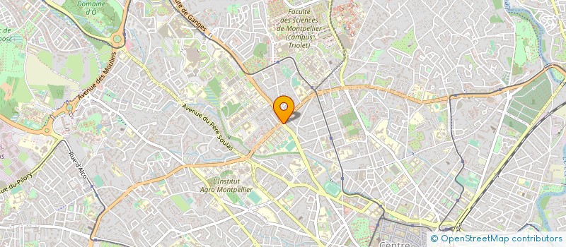 localisation de l'entreprise LAVERIE DES FACULTES à MONTPELLIER