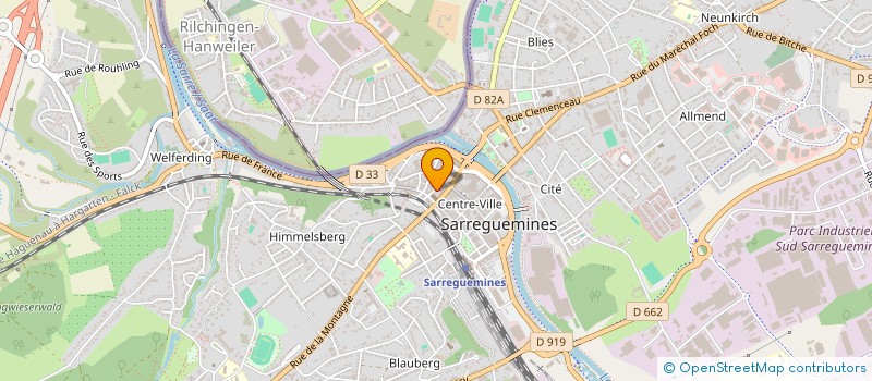 localisation de l'entreprise LAVERIE DU CENTRE à SARREGUEMINES