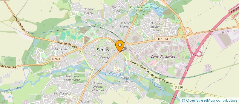 localisation de l'entreprise LAVERIE DU CERF  SENLIS