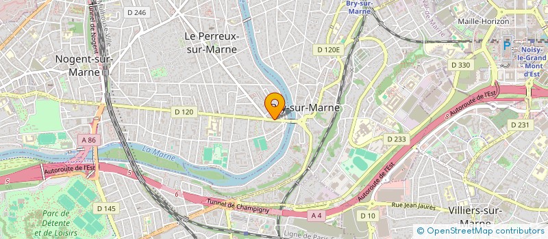 localisation de l'entreprise LAVERIE DU PERREUX  LE PERREUX-SUR-MARNE