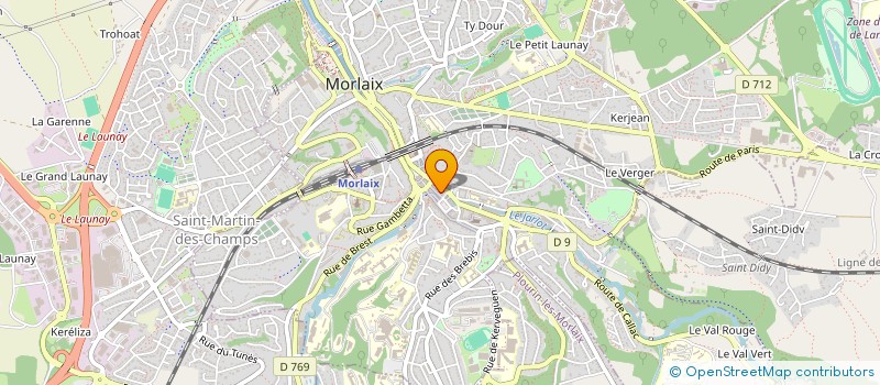 localisation de l'entreprise LAVERIE DU PETIT DENIS à MORLAIX