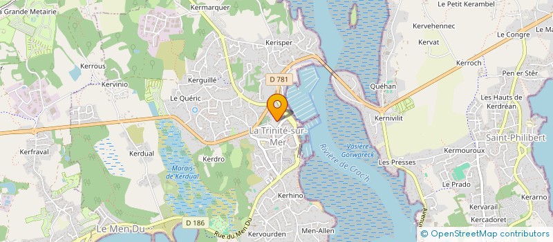 localisation de l'entreprise LAVERIE DU VOULIEN  LA TRINITE-SUR-MER