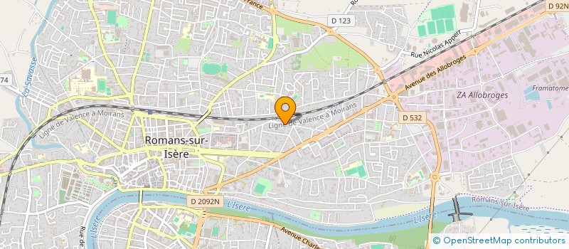 localisation de l'entreprise LAVERIE FAVENTINE  ROMANS-SUR-ISERE