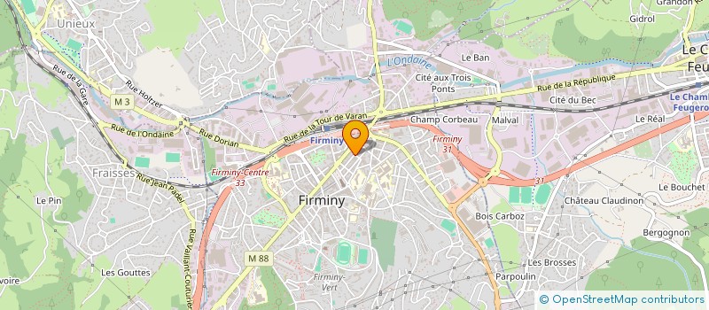 localisation de l'entreprise LAVERIE GAMBETTA à FIRMINY