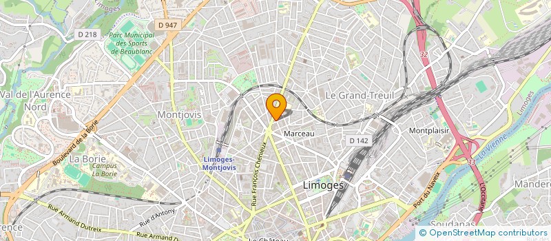 localisation de l'entreprise LAVERIE HOCHE  LIMOGES