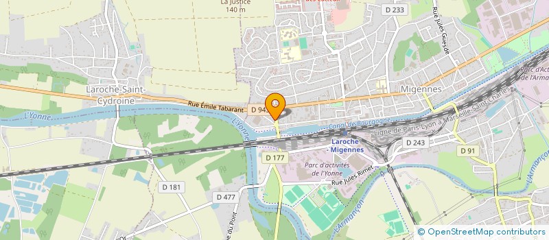 localisation de l'entreprise LAVERIE L.B. à MIGENNES